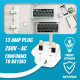 6 Way Gang Extension Lead Cable Individually Switched Extention 6 Socket Plug Uk image