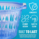 Round Plastic Laundry Storage Basket Hamper Washing Clothes With Handles Home image