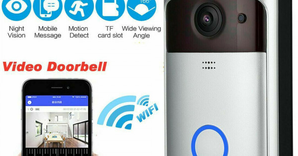 Wireless WiFi Video Doorbell Smart Phone Door Ring Intercom Security Camera  Bell 