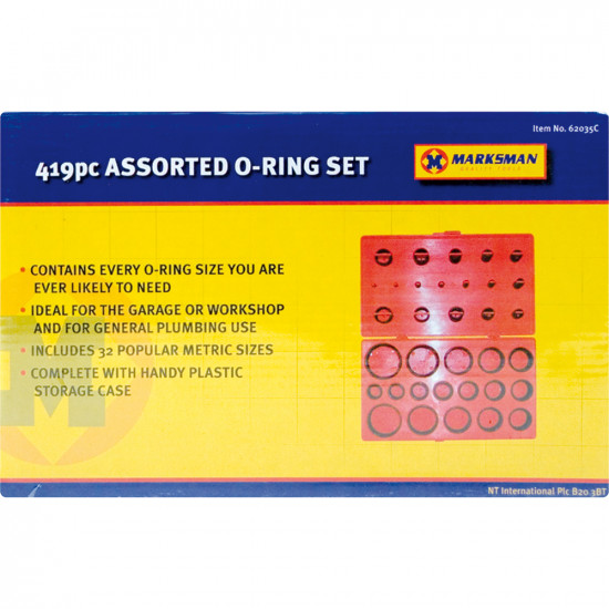 419Pc O Ring Oring Rubber Seal Plumbing Assortment Set Kit