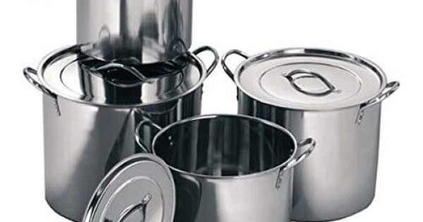 BRAND NEW 4PC LARGE STAINLESS STEEL CATERING DEEP STOCK SOUP BOILING POT /  STOCK