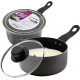 16Cm Milk Pan + Glass Lid Sauce Pot Tea Handle Kitchen Non Stick Cookware New image